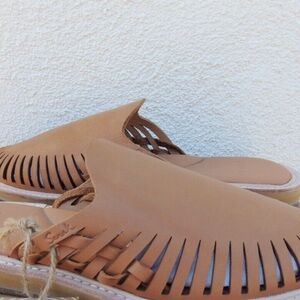 SANUK X DONAVON FRANKENREITER YOU HUARACHE LEATHER SLIDE SHOES, US 10/ 41 ~NEW